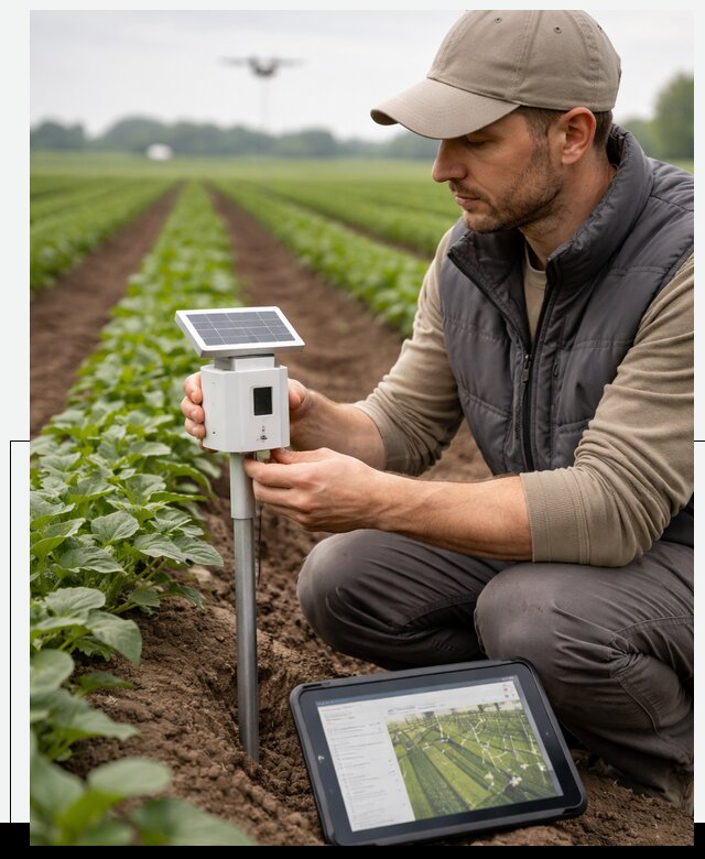 IoT мониторинг сельскохозяйственных полей и контроля в Юрге