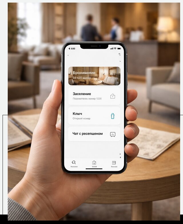 Мобильное приложение для гостей отеля в Юрге, управление сервисом